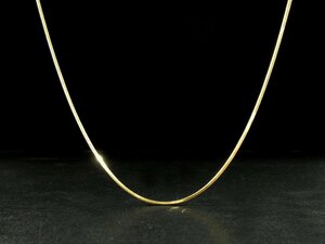 K18YG Sune -k yellow gold chain necklace 43.5cm width 1.1mm 4.5g Japan structure . department official certification Mark equipped J413