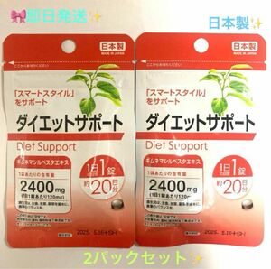 ★★★ダイエットサポート サプリメント 2袋(1日1錠　約20日分×2) 日本製