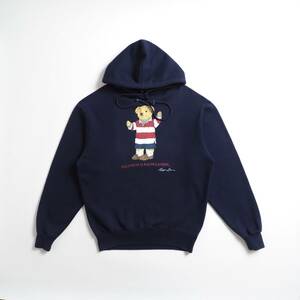 ラルフローレン　Ralph Lauren　パーカー　スウェット　フード付き　ポロベア　ネイビー　美品　メンズ