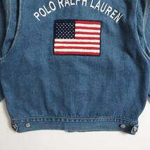 ラルフローレン　Ralph Lauren　希少　デニムジャケット　Gジャン　星条旗柄　美品　メンズ_画像3