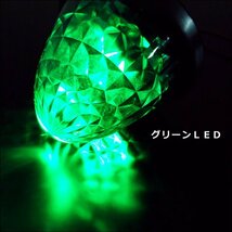 激光 バス トラック 24V用 LED バスマーカー サイドマーカー 緑 グリーン スモール/ブレーキ連動 10個組 ダイヤカットレンズ デコトラ/20д_画像6