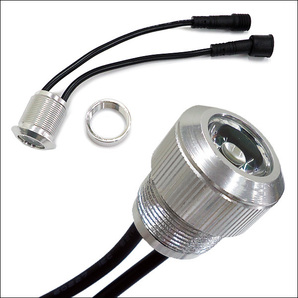 バンパー埋め込み型 LED スポットライト デイライト 1W×10連【R】シルバー ウィンカー連動可 減光可 防水/23дの画像4