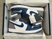 US9.5 27.5cm 未使用品 NIKE AIR JORDAN 1 RETRO HIGH OG TRUE BLUE DZ5485-410 ナイキ エアジョーダン1 レトロ トゥルーブルー ホワイト_画像2