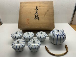 【長期保管品】乃りたけ 茶器揃 共箱 急須 湯呑 蓋付 5客 茶道具 陶磁器 特選