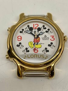 【難あり】ローラス LORUS ディズニー ミッキーマウス ホワイト文字盤 クォーツ腕時計 QZ 電池交換済み