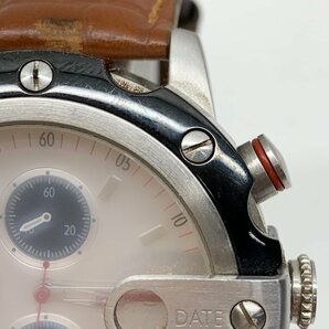 【稼働品/難あり】ドルチェ＆ガッバーナ D＆G クロノグラフ デイト メンズ 腕時計 DW0365 レザーベルト 電池交換済みの画像2