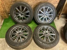 BS BALMINUM 17インチ 7J +45 PCD114.3 5H 215/60R17 BRIDGESTONE BLIZZAK VRX3 バリ山 スタッドレス タイヤホイール 4本セット K_画像1