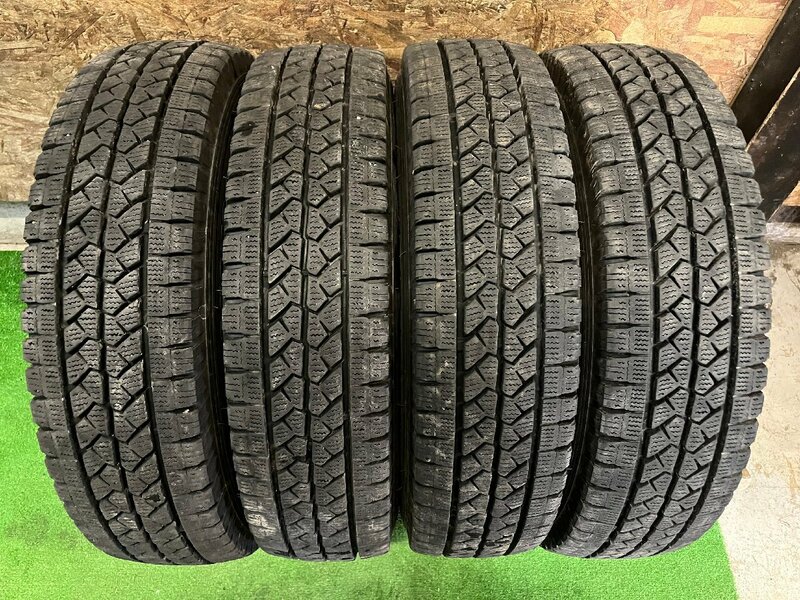 165R14 LT 6PR BRIDGESTONE BLIZZAK VL1 2021年製 バリ山 スタッドレスタイヤ 4本セット K