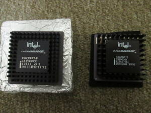 486SX 25Mhz用 Intel オーバードライブプロセッサ　DX4ODP75MhzとDX2ODP50Mhz 2個セット 動作確認済