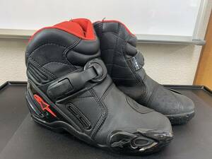 alpinestars アルパインスターズ　S-MX2　24㎝　レーシングブーツ　ショートブーツ　オートバイグッズ　バイク用品　ブラック/レッド ①