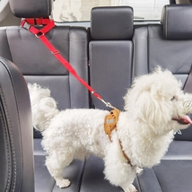 犬 シートベルト ハーネス リード 車 ペット ドライブ 車内 犬用 ヘッドレスト 大型犬 小型犬　02ka_画像6