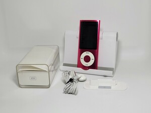 ☆美品☆iPod nano 第5世代 8GB apple 本体 5世代 ピンク PINK 付属品 化粧箱 イヤホン