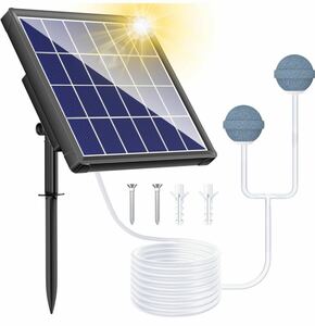 ソーラー エアーポンプ 水槽ポンプ USB ソーラー ポンプ 太陽光充電式エアポンプ エアーポンプ メダカ エアーレーション USB充電両用
