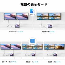 ① USB C HDMI 変換アダプター デュアル HDMI Type-C マルチディスプレイアダプタ 3画面 4-in-1 USB HDMI 2ポートHDMI拡張_画像3