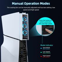 ③ 新型 PS5 Slim用 冷却ファン ディスク/デジタル版対応 スマート温度制御 冷却装置 放熱対策-ブラック_画像6