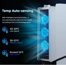 ③ 新型 PS5 Slim用 冷却ファン ディスク/デジタル版対応 スマート温度制御 冷却装置 放熱対策-ブラック_画像5