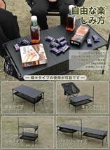 ① キャンプ テーブル アルミ ロールテーブル アウトドア ハイキング BBQ 折りたたみ式 コンパクト 超軽量PZZZ (Sサイズ-vi)_画像4