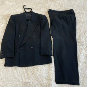 bosfonian ダブル スーツ ジャケット 　礼服　フォーマル　セットアップ　ブラック　　　　　Mサイズ