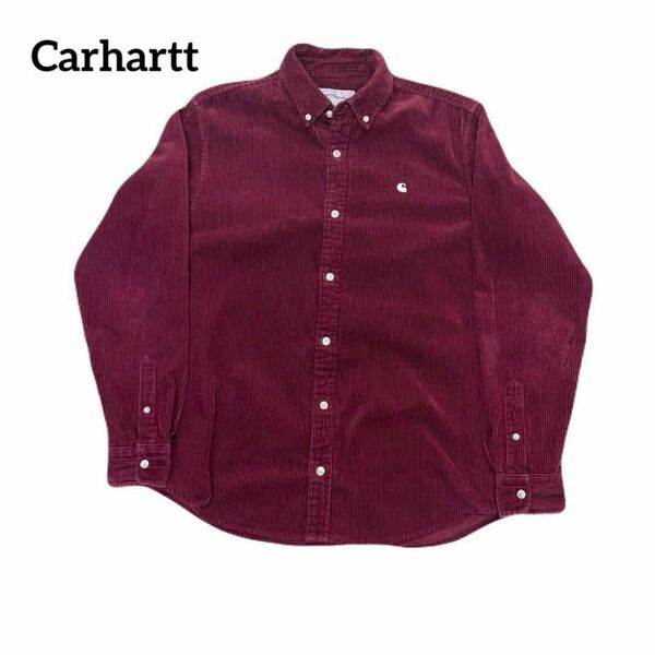 Carhartt 定価28,000 再販 希少カラー ワインレッド コーデュロイシャツ 古着