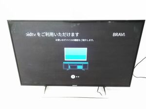 □SONY ソニー BRAVIA ブラビア 43V型 4K液晶テレビ KJ-43X8000E Android TV Youtubeネット動画対応 2017年製 A-3-19-4※□