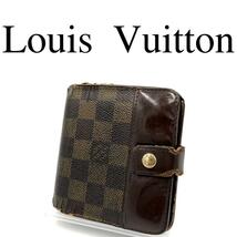 Louis Vuitton ルイヴィトン 折り財布 ダミエ ラウンドファスナー_画像1