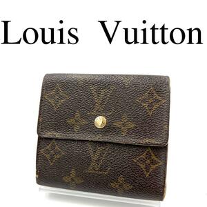 Louis Vuitton ルイヴィトン 折り財布 Wホック 総柄 Lvロゴ