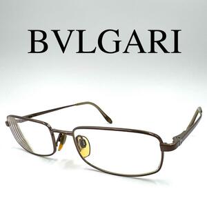 BVLGARI ブルガリ メガネ 眼鏡 度入り サイドロゴ フルリム ケース付き