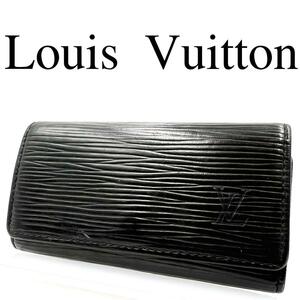 Louis Vuitton ルイヴィトン 4連キーケース ブラック系 エピ 総柄