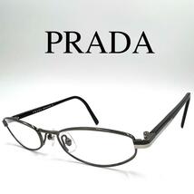 PRADA プラダ メガネ 眼鏡 度なし VPR56FA サイドロゴ フルリム_画像1