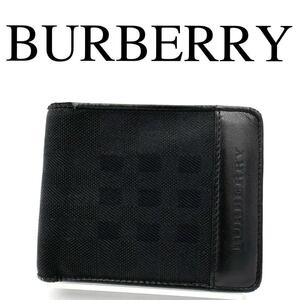 BURBERRY バーバリー 折り財布 チェック柄 ワンポイントロゴ レザー