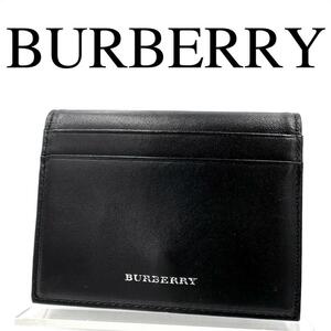 BURBERRY バーバリー カードケース パスケース ワンポイントロゴ レザー