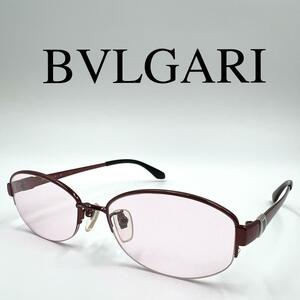 BVLGARI ブルガリ メガネ 度なし 2054T ハーフリム ケース付き