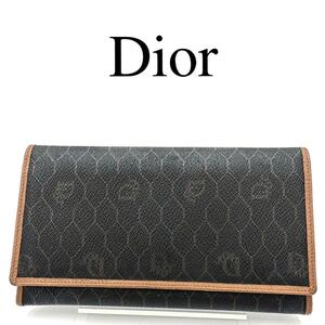 Christian Dior ディオール 長財布 ハニカム がま口 PVC