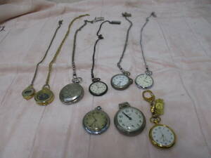  pocket watch 9 piece RADINAL*WESTCLOX*COBRA etc. inspection accessory clock 