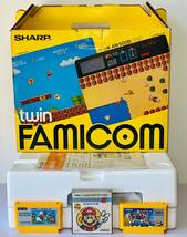 ★【動作品】シャープ ツインファミコンNintendo Sharp Twin Famicom AN-500B DISK★ +Mario Games★BELT REPLACED★ OPERATION CONFIRMED_画像1