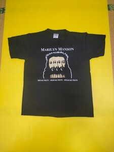 マリリンマンソン　サイズL believe ビリーブ　marilyn manson NIRVANA ¥1スタ BJORK ダイナソーjr　サウンドガーデン　seether