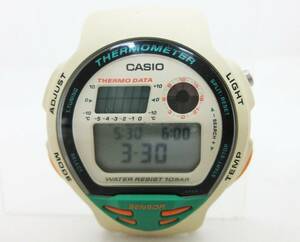 N8350【デジタル腕時計】CASIO THERMOMETER THERMO SENSOR TS-210★カシオ サーモセンサー サーモメーター★クォーツ★電池交換済み★中古