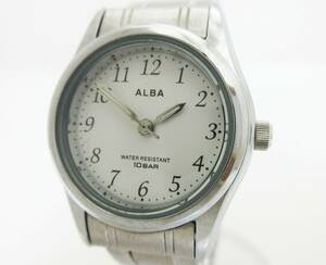 KS937[ lady's wristwatch ] Seiko Alba *SEIKO ALBA VJ21-KJ60*10BAR* quartz wristwatch * battery replaced * superior article *
