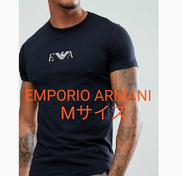 【新品】EMPORIO ARMANI／ブラック クルーネック Tシャツ Mサイズ