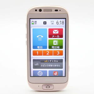 らくらくスマートフォン F-12D ピンク スマホ docomo 判定〇 #12221a