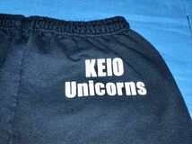 KEIO UNICORNS★慶応 トレーニングパンツ ジャージ M ネイビー★USED_画像4