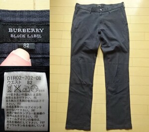 【BUBERRY BLACK LABEL】チェック柄 パンツ ブラック系チェック SIZE:82 (バーバリーブラックレーベル,三陽商会)