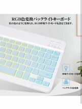 375(iPad 第10世代 キーボード ケース GOOJODOQ (2022) iPad 10 ケース 7色バックライト付き ワイヤレス キーボード カバー iPad_画像6