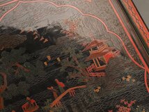 【流】中国美術 時代 唐物 存星塗 文庫箱 DH654_画像2