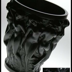 N164 LALIQUE ラリック クリスタル 特別限定作品 576/999 バコーントゥ ノワール バッカスの巫女 大型 ベース 花瓶 飾壷 24.3cm 5.5kgの画像1