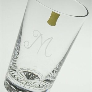 N188 Meissen マイセン クリスタル グラヴィールカット Mマーク タンブラーグラスの画像2