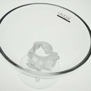 n997 LALIQUE ラリック クリスタル 希少作品 三猿 見ざる 聞かざる 言わざる 立体図 コンポート 脚付ボウルの画像6