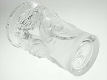 N190 LALIQUE ラリック クリスタル ファンタジア レリーフ ベース 花瓶 飾壷_画像5