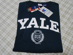 新品！USA製！チャンピオン　ヘビーウエイト　T1011　ロングTシャツ　YALE　両面プリント　ネイビー　L　C5-S403　リバース　アメリカ製