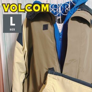 《希少美品》VOLCOM ボルコム スノボ ナイロン ジャケット タウンユース アウトドア カーキ ライムグリーン 派手色